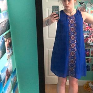 Blue tunic dress